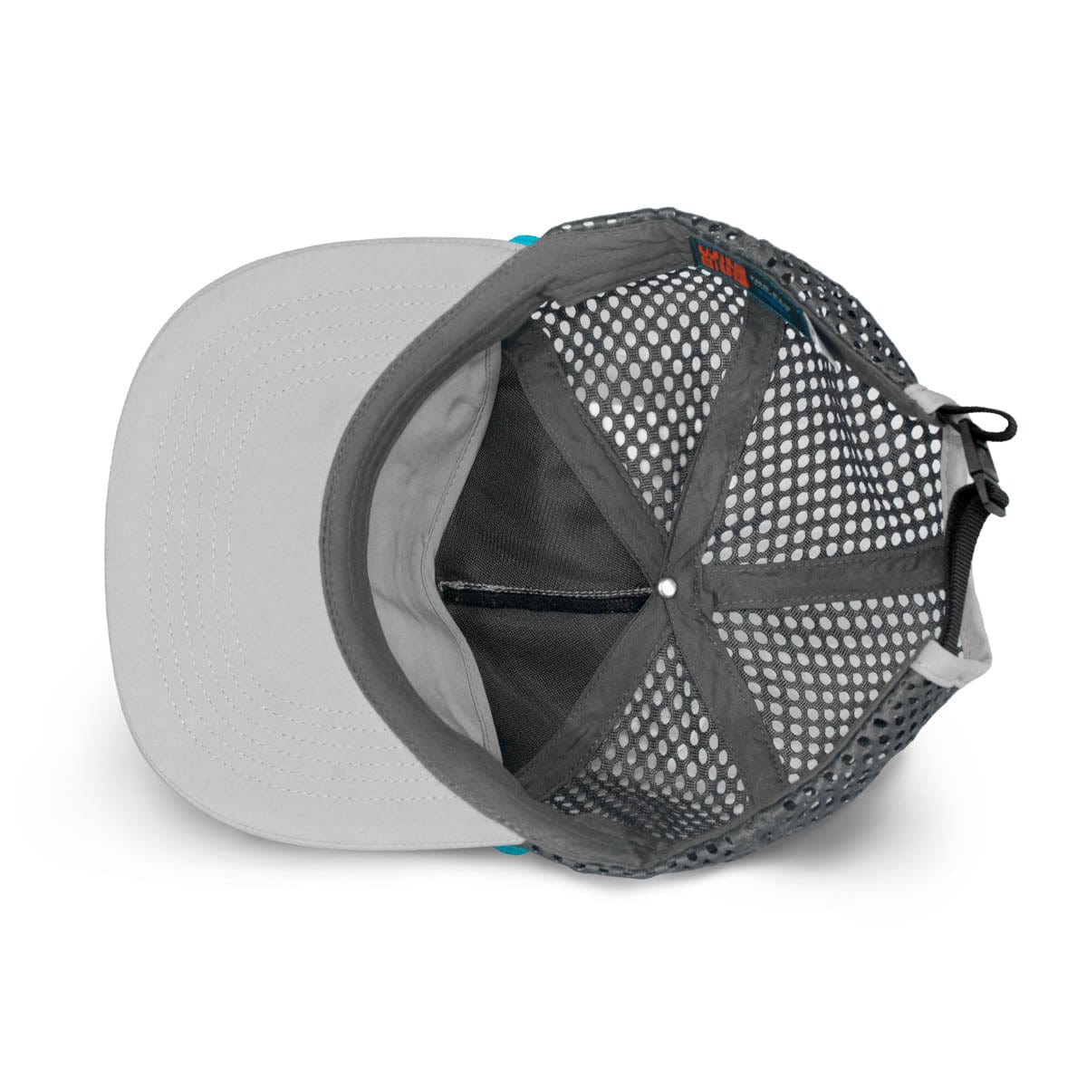FLY Collection Grey 5-Panel Webbed Mesh Baseball Hat w/ Buckle